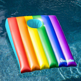 Rainbow Inflatable Cornhole Toss Floating Pool Game