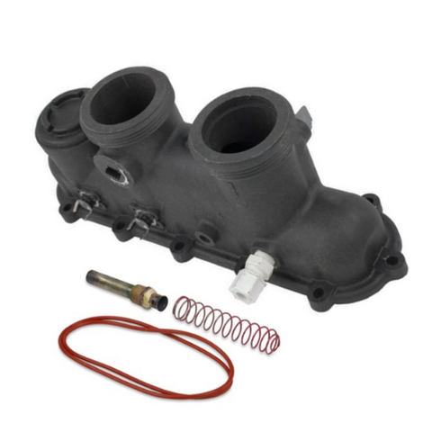 Raypak/Rheem Polymer Inlet/Outlet Header Assembly | 006827F (Pre-10/2019 Heaters)