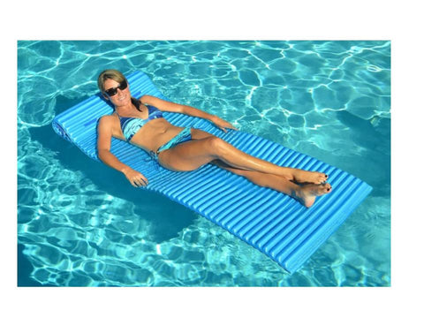 Swimline Eva Floating Pool Mattress – Rollable Foam Lounger with Pillow