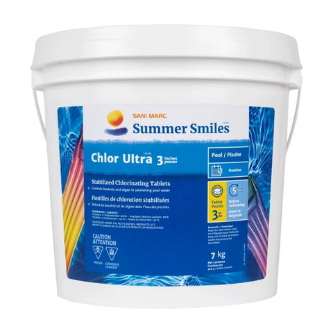 Summer Smiles Chlor Ultra 3" Stabilized Chlorine Tabs 7 kg
