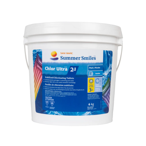 yourGEAR 1 kg Chlorine Tabs LL - 200g comprimés chlore, dissolution lente,  92% chlore actif désinfection des piscines