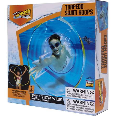 Torpedo Swim Hoops – 2 Pack Underwater Dive Rings for Kids