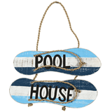 Pool House Sandals Decorative Outdoor Sign