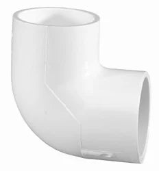 406-015: 1.5" Slip SCH40 PVC 90 Degree Elbow