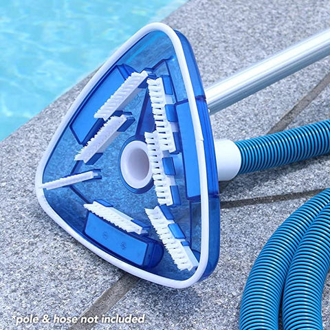 PS052: PoolStyle Deluxe Series Clear Triangular Weighted VL Vac Head with Swivel